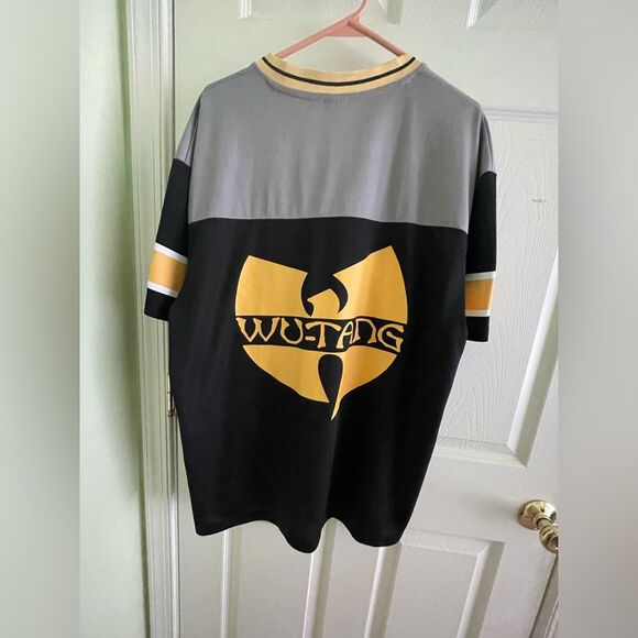 Wu Tang Clan Jersey - XL - Short sleeve - Black and Yellow Football Jersey Y2K - Picture 2 of 7